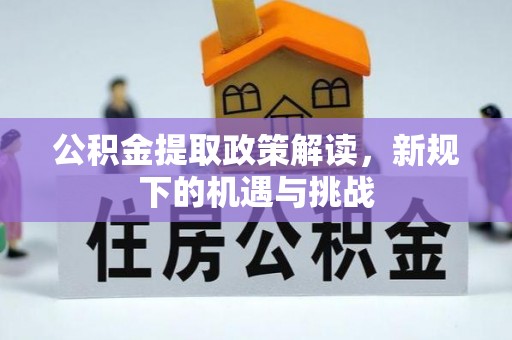 大悟公积金提取政策解读，新规下的机遇与挑战