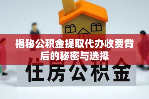 大悟揭秘公积金提取代办收费背后的秘密与选择