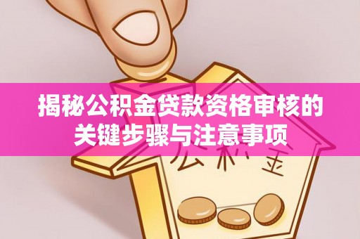 大悟揭秘公积金贷款资格审核的关键步骤与注意事项