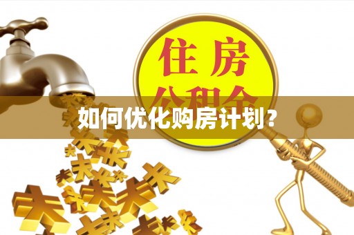 大悟如何优化购房计划？