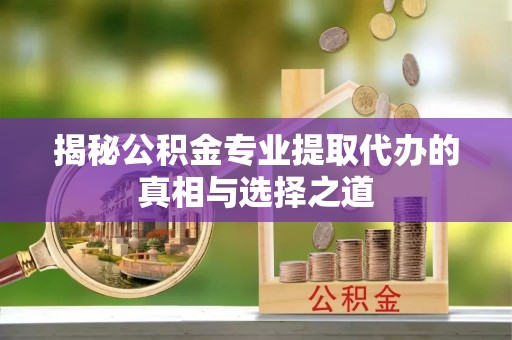 大悟揭秘公积金专业提取代办的真相与选择之道