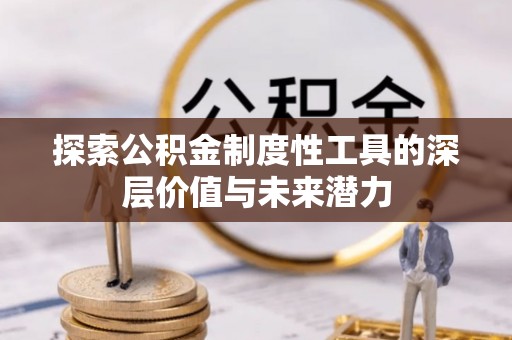 大悟探索公积金制度性工具的深层价值与未来潜力