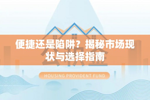 大悟便捷还是陷阱？揭秘市场现状与选择指南