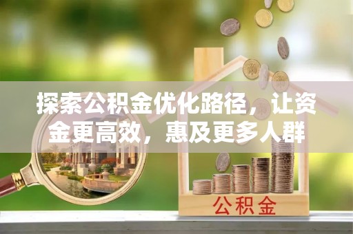 大悟探索公积金优化路径，让资金更高效，惠及更多人群