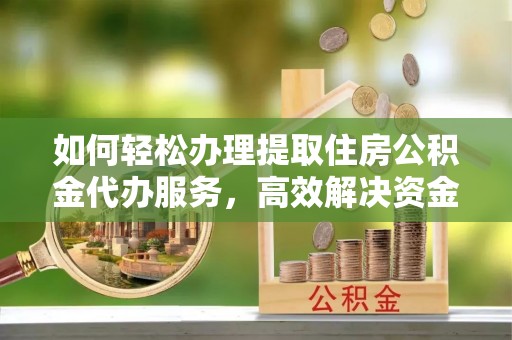 大悟如何轻松办理提取住房公积金代办服务，高效解决资金需求
