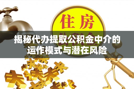大悟揭秘代办提取公积金中介的运作模式与潜在风险
