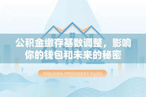 大悟公积金缴存基数调整，影响你的钱包和未来的秘密