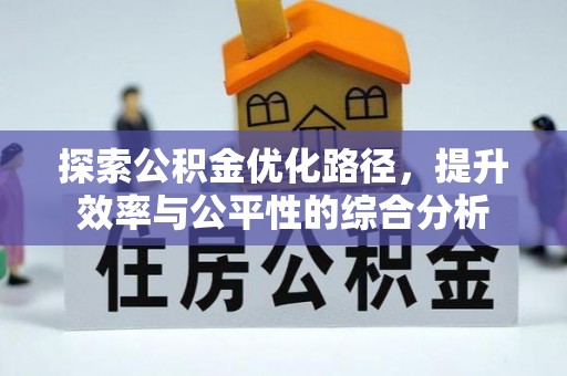 大悟探索公积金优化路径，提升效率与公平性的综合分析