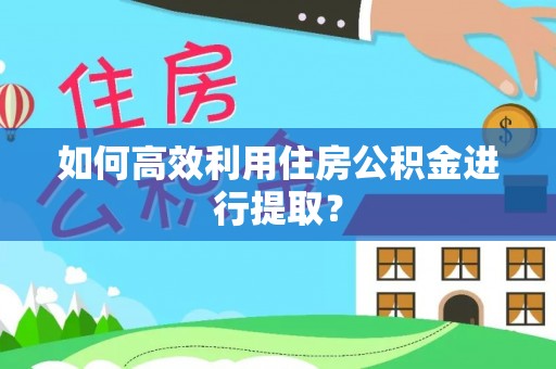 大悟如何高效利用住房公积金进行提取？