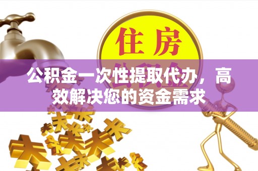 大悟公积金一次性提取代办，高效解决您的资金需求