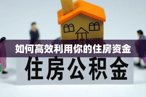 大悟如何高效利用你的住房资金