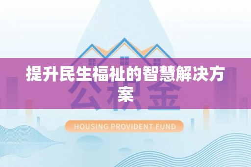 大悟提升民生福祉的智慧解决方案